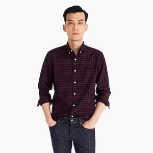 NWT Men’s J.Crew Slim American Pima Cotton Checked Shirt Size XXL Plaid Holiday
